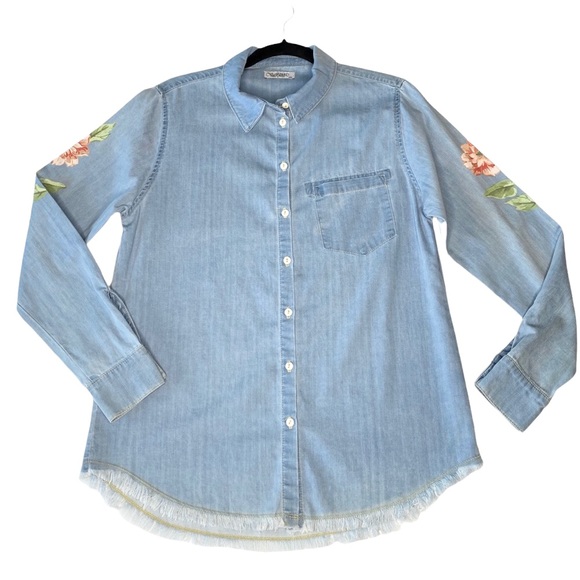 new Lauren Moshi ❤︎ Sloane Love You Forever ❤︎ Floral Print Button Down Shirt ❤︎ - Picture 15 of 17